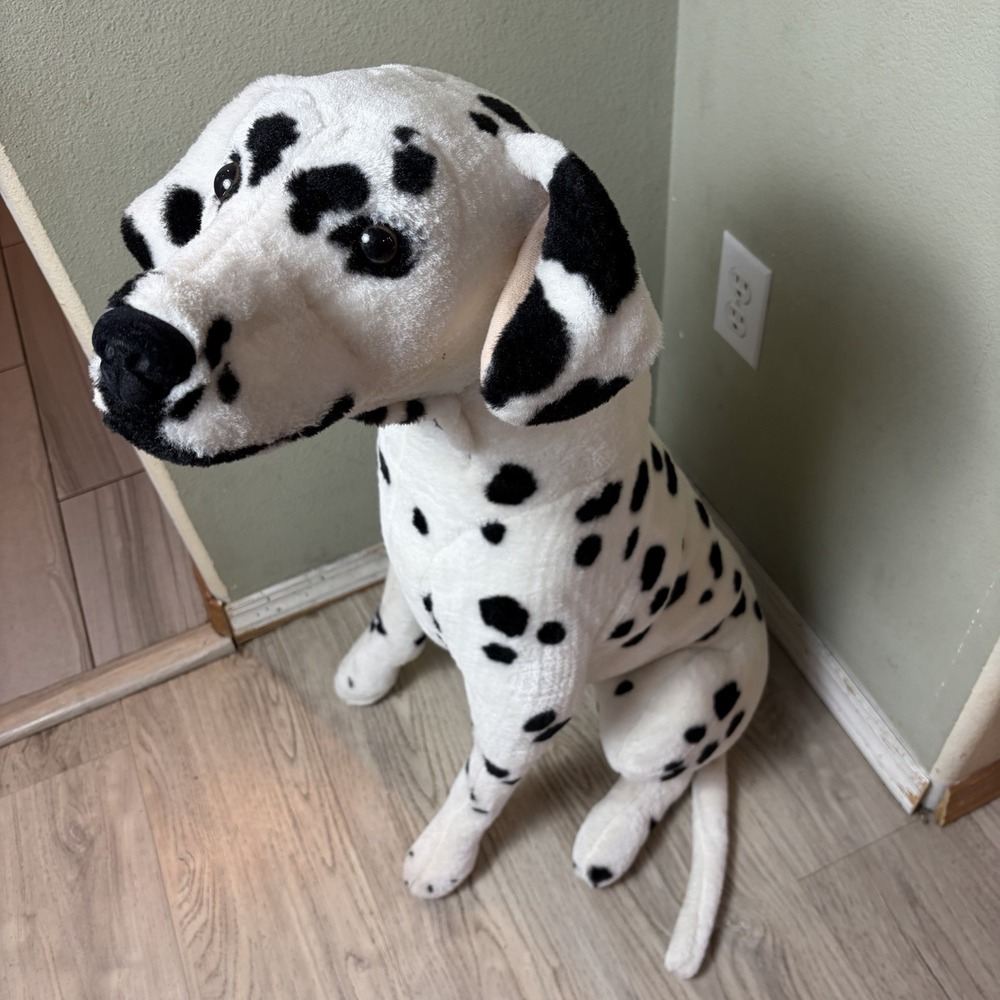 Melissa & Doug DALMATIAN Life Size Realistic 30" Standing Dog Stuffed Plush Toy!